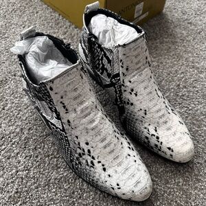 Snakeskin Ankle Boots